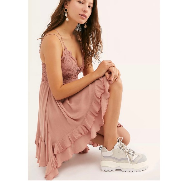 Free People Adella Slip Dress in Rose pink - Size XS - NWT - Picture 4 of 8
